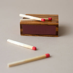 Zebrawood Matchbox with Refill | Small - Home Accessories - pucciManuli
